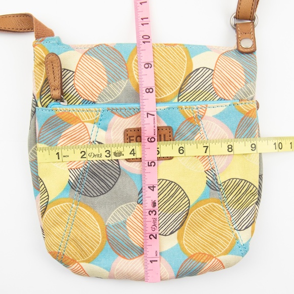 Fossil Crossbody Purse Modern Circles Scribble Colorful Crossbody Bag - Picture 7 of 8